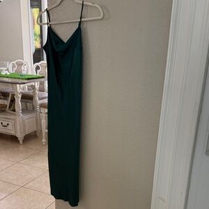Express Dark Green Slip Dress
